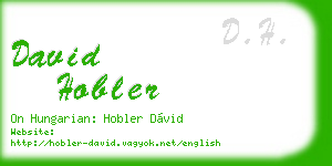 david hobler business card